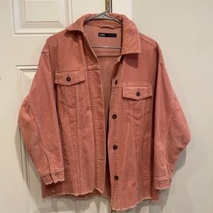 Zara oversized corduroy shacket